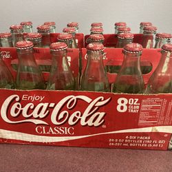Case  Of 24 Vintage Coke Coca Cola Soda Bottles Empty