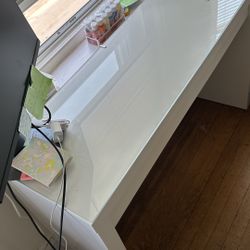Ikea White Desk With Glass Top
