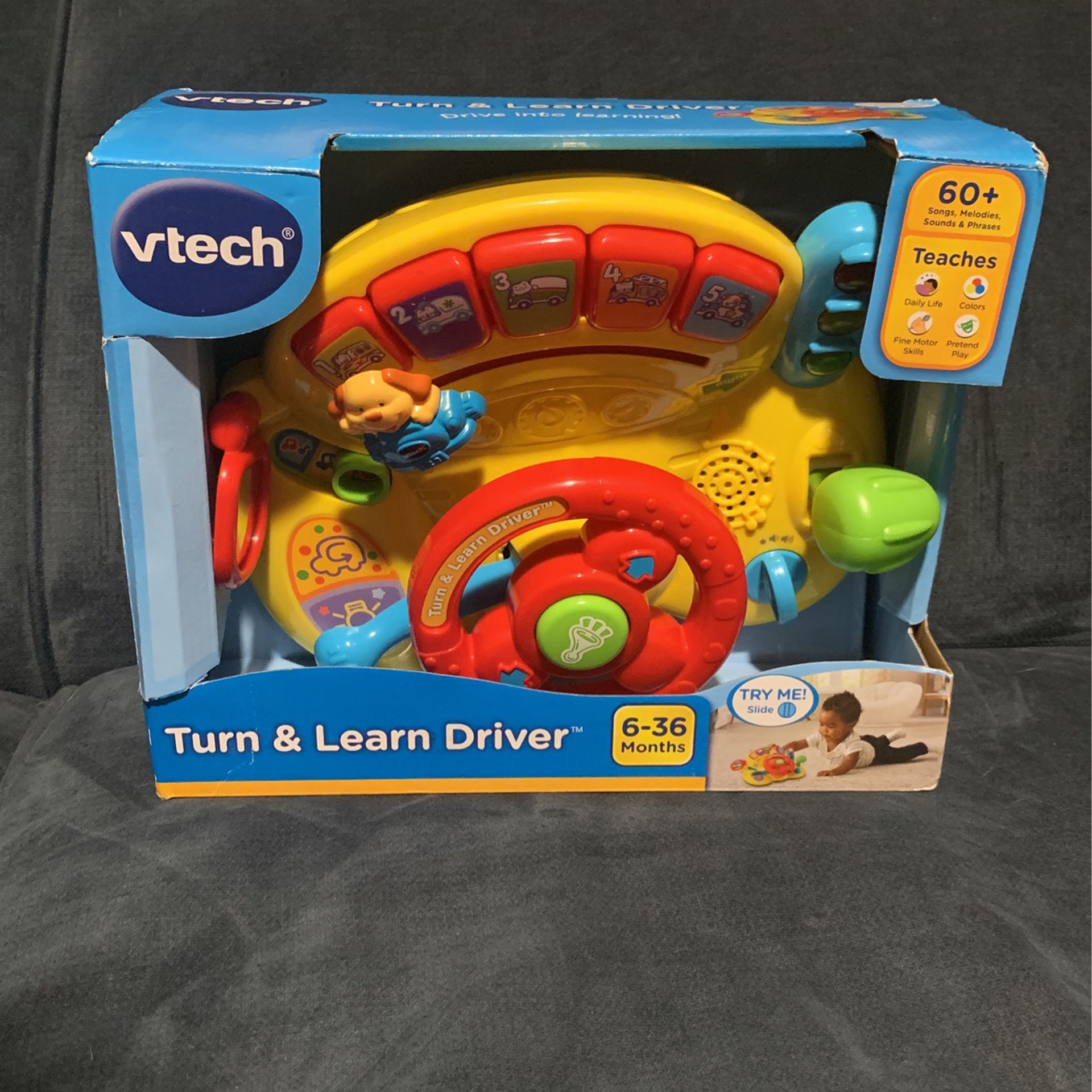 New In Box Vtech Turn And Learn Driver