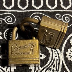 Vintage Small Beverly Hills Luggage Locks Used No Keys 