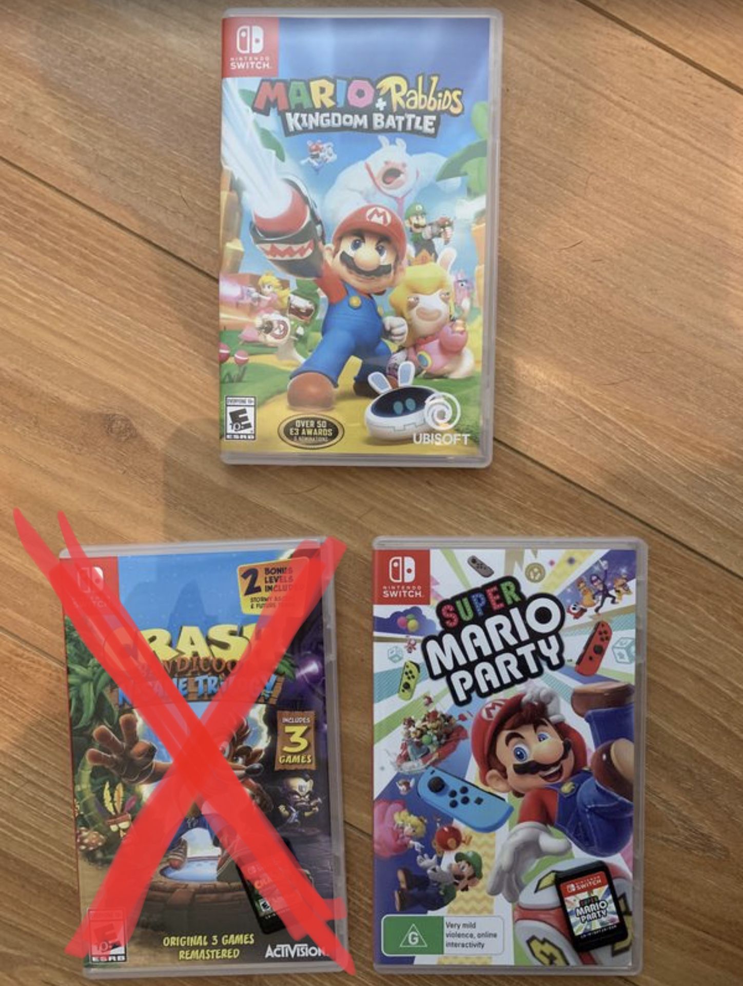 Super Mario party Mario + rabbids kingdom battle Nintendo switch games