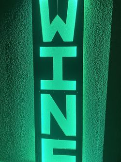 WINE Wooden led Sign