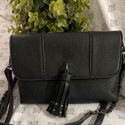 Black purse double strap
