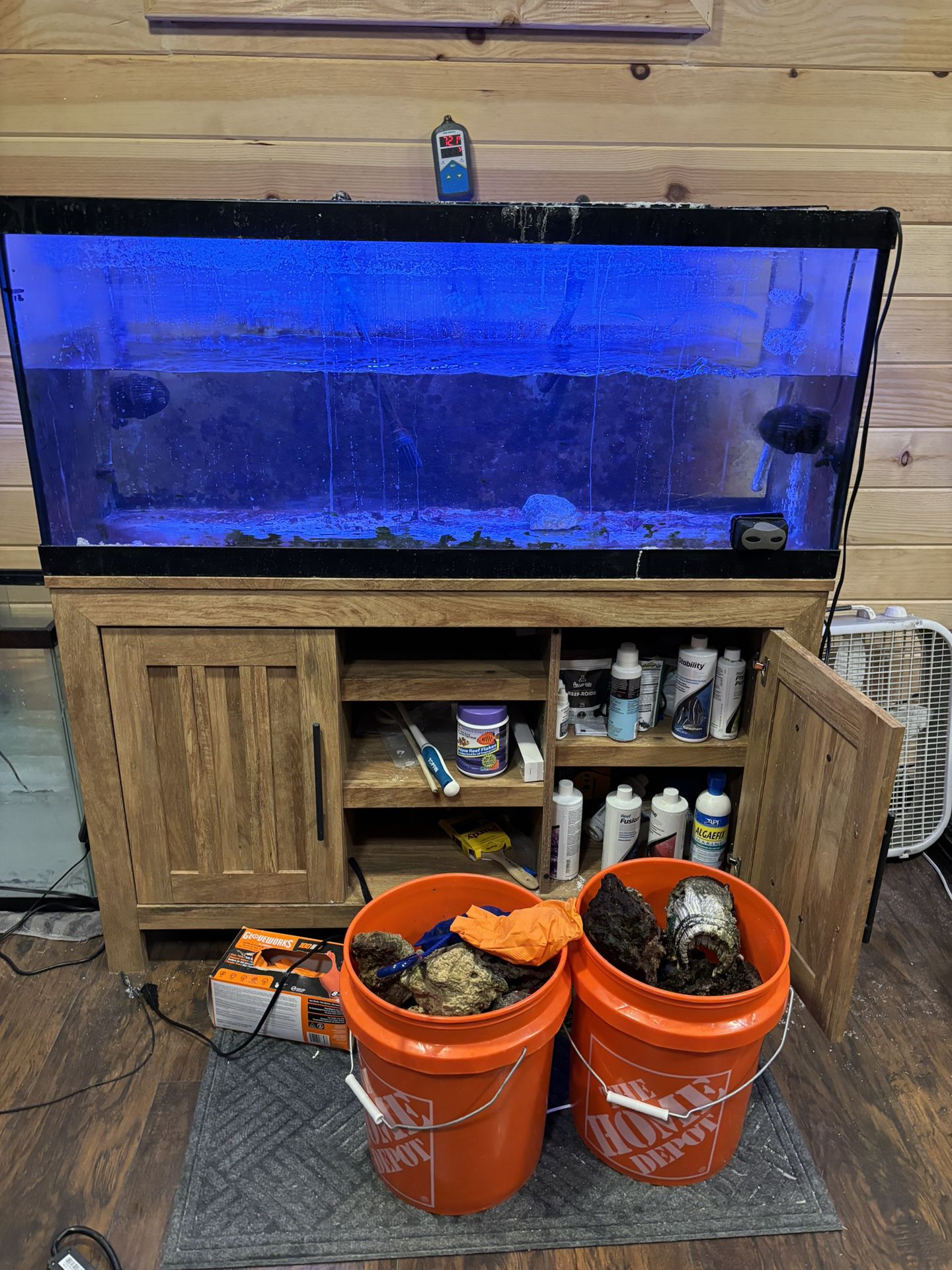 75 Gal Fish Tank And Stand/optl Equipment 