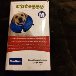 Soft Inflatable Dog Cone Collar, Protective Inflatable Collar for Dogs and Cats, Adjustable Pet Recovery Cone After Surgery 