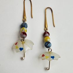 Primary Colors Umbrella Earrings