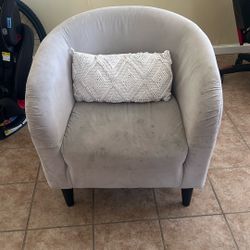 2 Gray Arm Chairs 