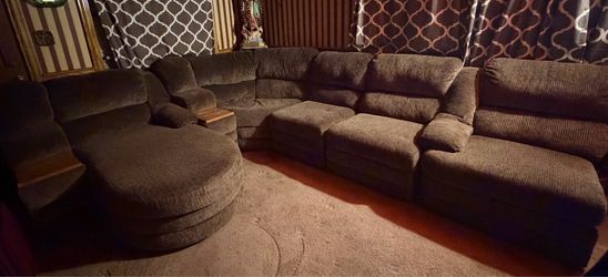 Brown sectional