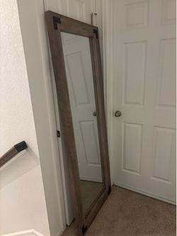 Floor length mirror wood frame