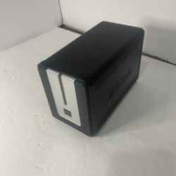 D-LINK DNS-323 2-Bay Attached Network Storage Enclosure NO HDDs/ AC ADAPTER