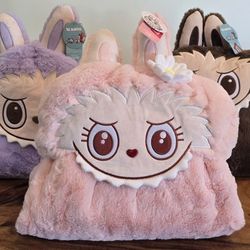 🌸  Mokoko Pink AndLabubu Brown & Purple Snuggie Style Blankets 🌸