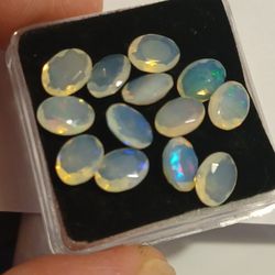 Set Of 2x 1ct Each Natural Ethiopian FIRE OPAL Loose Gemstone 