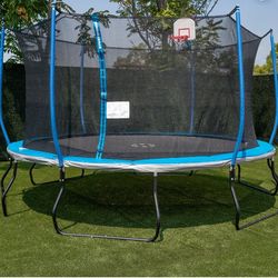 Brand New in the box 14 " trampoline with Basketball Hoop