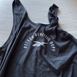 Reebok Size L Large Athletic Department Dept Workout Tank Top Gray 