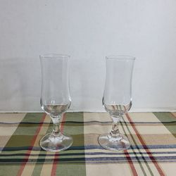 Crown Corning Crysta Champagne Glass Flutes-Vintage-Set of 2