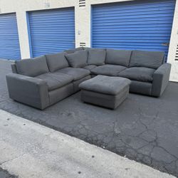 Ashley Modmax 6-Piece Sectional Modular Sectional Dark Gray