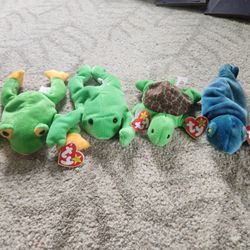 Beanie Babies - Lot of 4 Reptiles