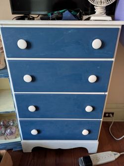 4-Drawer Painted Wood Dresser