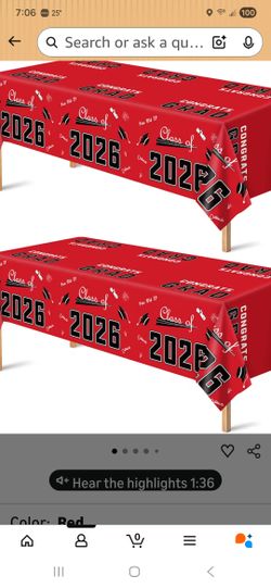 2-pack of  2026 Graduation Tablecloths