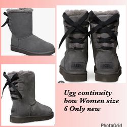 Ugg Continuity Bow Size 6 Women New 💯 Authentic  $120 Last Pair