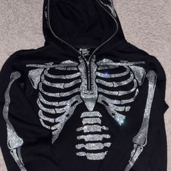 Guapi Rhinestone Skeleton Hoodie 