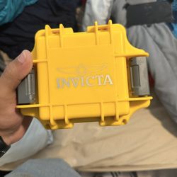 Gold And Silver Invicta Watch With Yellow Collector Box