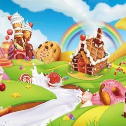 Doughnuts, Candies, Sweets Backdrop. CANDYLAND THEME