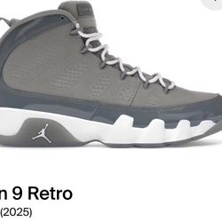AIR JORDAN 9 "COOL GREY" SZ 9.5
