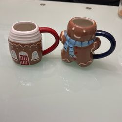 Gingerbread Mug And Gingerbread house Mug 