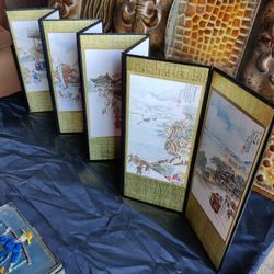 ASIAN FOLDING MINI SCREEN - RARE