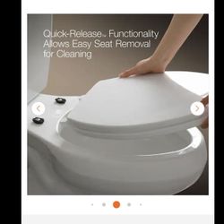 New in box we have two items KOHLER Border Elongated Toilet Seat in Biscuit 