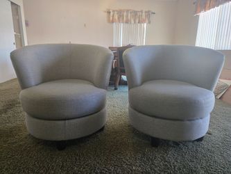 White Barrel Chairs