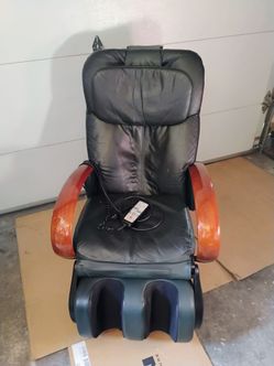 Black Leather Recliner Robotic Human Touch Home Massage Chair