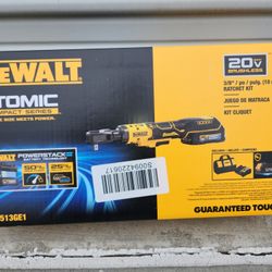 Dewalt 20v 3/8 in. PowerStack Ratchet Kit (New)