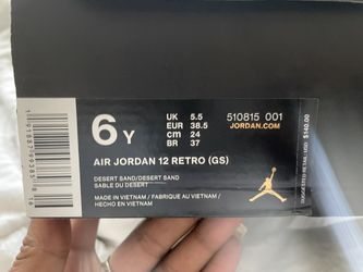 Air Jordan Retro 12  (size 6y )