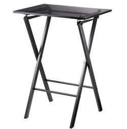CB2 Novo Acrylic Folding Side Table – Black