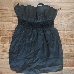 Charlotte Russe Black Strapless Top With Tie Back Size Xl