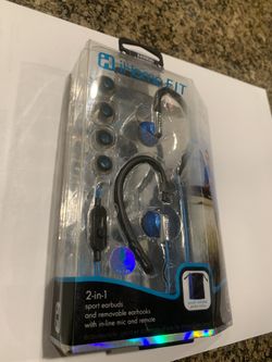 iHome Fit 2 in 1 Sport Earbuds with In-Line Microphone and Remote.