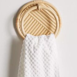 Ria Rattan Urban Outfitters Hand Towel And Toliet Paper Holder