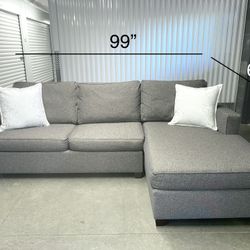 Free Delivery- West Elm 2 Pieces Sofa with Right Facing Chaise 