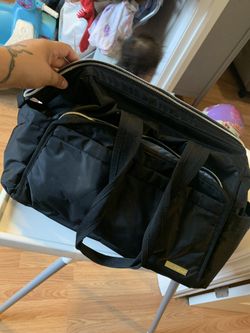 Skip hop diaper bag black and gold