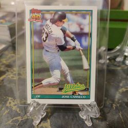 1991 TOPPS 40 Years Of Baseball Jose Canseco Card Number 700