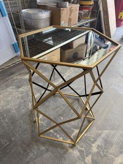 Gold Mirrored Table 