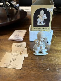 Precious Moments Baby's First Christmas 1987 Ornament
