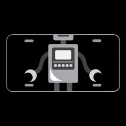 License Plate Novelty Car Front Robot Computer Technology Clipart