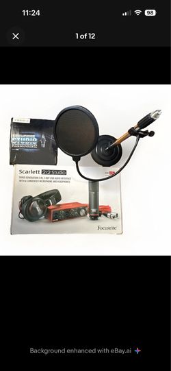 2 MIC Combo: Focusrite Scarlett 2i2 STUDIO 3RD Gen+ Studio Mic + Stands + More