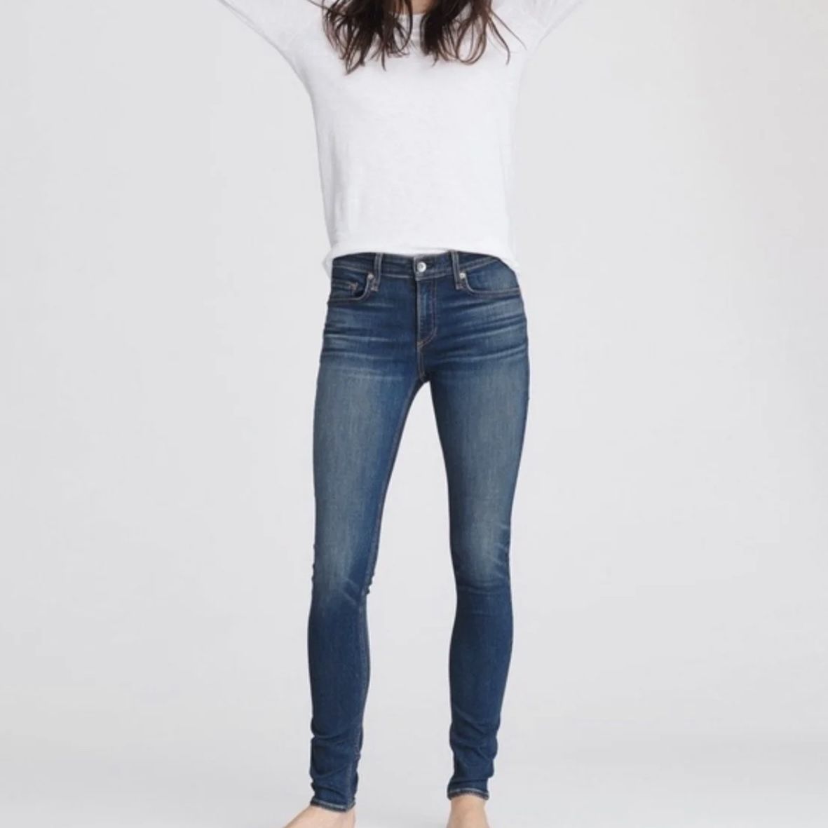 RAG & BONE Cate Mid-Rise Skinny Jeans Sz 24