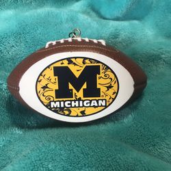 Michigan University Football Christmas Ornament