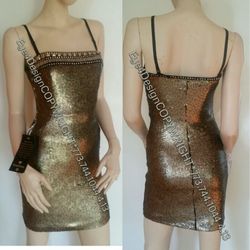 Bebe Sequins Dress Shiny S Small 4
