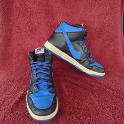 Nike Dunk High CMFT (705434-400) Black and Blue (10 US)